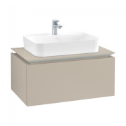 Тумба під раковину Villeroy & Boch Legato 80х38 см ДСП ніжно-сірий B75300VK