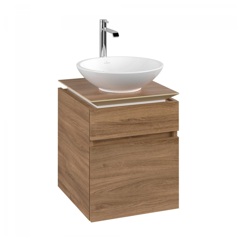 Тумба під раковину Villeroy & Boch Legato 45х55 см з підсвічуванням ДСП дуб канзас B566L0RH