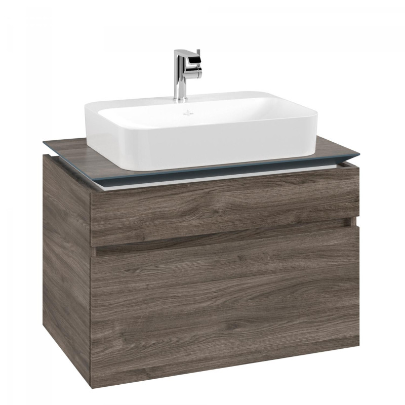 Тумба під раковину Villeroy & Boch Legato 80х55 см ДСП кам'яний дуб B75400RK