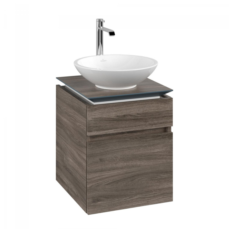 Тумба під раковину Villeroy & Boch Legato 45х55 см з підсвічуванням ДСП кам'яний дуб B566L0RK