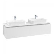 Тумба під раковину Villeroy & Boch Legato 160х38 см ДСП білий матовий B76700MS