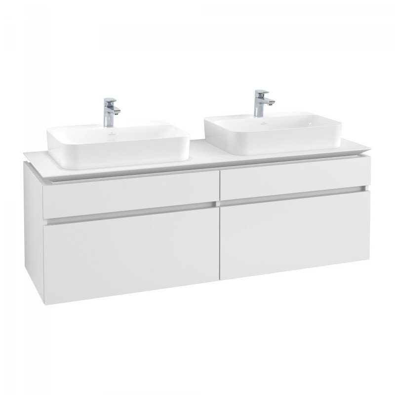Тумба під раковину Villeroy & Boch Legato 160х55 см ДСП білий матовий B76800MS