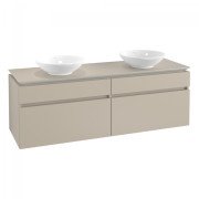 Тумба під раковину Villeroy & Boch Legato 160х55 см ДСП ніжно-сірий B76800VK