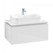 Тумба под раковину Villeroy & Boch Legato 80х38 см МДФ/ДСП белый глянцевый B75300DH