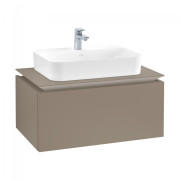 Тумба под раковину Villeroy & Boch Legato 80х38 см ДСП трюфель серый B75300VG