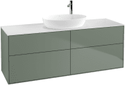 Тумба под раковину Villeroy & Boch Finion 160х50,1 см МДФ оливковый матовый лак/стекло белое матовое F97100GM