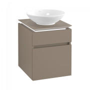 Тумба под раковину Villeroy & Boch Legato 45х55 см с подсветкой ДСП трюфель серый B566L0VG