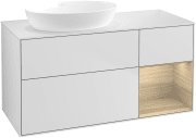 Тумба під раковину Villeroy & Boch Finion 120х50,1 см із підсвічуванням МДФ білий матовий лак/скло біле матове GA51PCMT