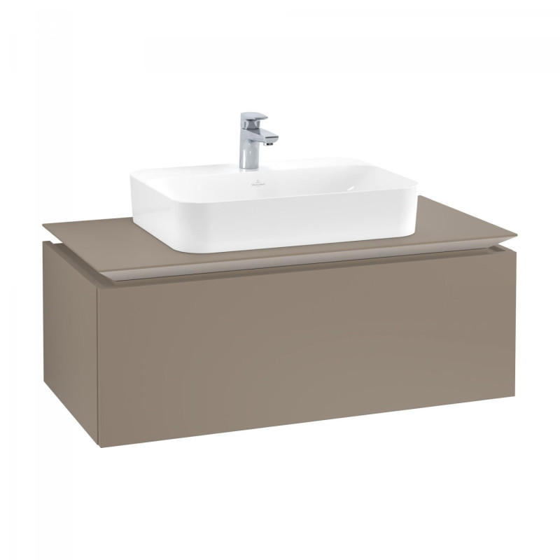 Тумба під раковину Villeroy & Boch Legato 100х38 см ДСП сірий трюфель B75500VG