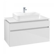 Тумба під раковину Villeroy & Boch Legato 100х55 см МДФ/ДСП білий глянсовий B75600DH