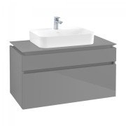 Тумба під раковину Villeroy & Boch Legato 100х55 см МДФ/ДСП глянсовий сірий B75600FP
