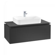 Тумба под раковину Villeroy & Boch Legato 100х38 см МДФ/ДСП черный матовый лак B75500PD
