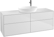 Тумба під раковину Villeroy & Boch Finion 160х50,1 см із підсвічуванням МДФ білий матовий лак/скло біле матове G97100MT