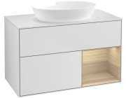 Тумба под раковину Villeroy & Boch Finion 100х50,1 см с подсветкой МДФ белый матовый лак/стекло белое матовое FA21PCMT