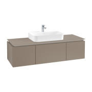 Тумба під раковину Villeroy & Boch Legato 140х38 см ДСП сірий трюфель B75900VG
