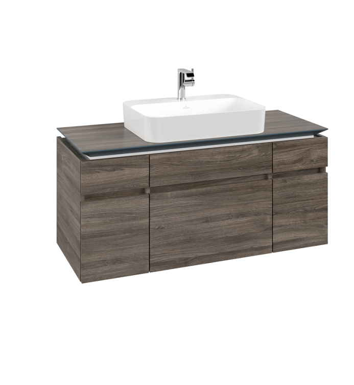 Тумба під раковину Villeroy & Boch Legato 120х55 см ДСП кам'яний дуб B75800RK