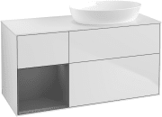 Тумба под раковину Villeroy & Boch Finion 120х50,1 см с подсветкой МДФ белый матовый лак/стекло белое матовое GA41GKMT
