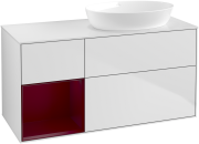 Тумба под раковину Villeroy & Boch Finion 120х50,1 см с подсветкой МДФ белый матовый лак/стекло белое матовое GA41HBMT