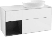 Тумба под раковину Villeroy & Boch Finion 120х50,1 см с подсветкой МДФ глянцевый белый лак/стекло белое матовое GA41PDGF