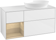 Тумба под раковину Villeroy & Boch Finion 120х50,1 см с подсветкой МДФ глянцевый белый лак/стекло белое матовое GA41PCGF