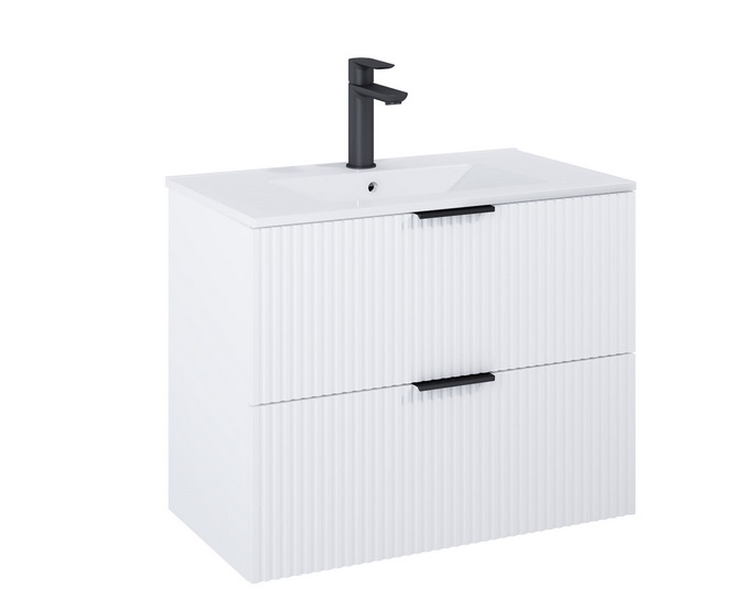 Тумба под раковину Roca Reef 80х45 см МДФ белый матовый A857955529