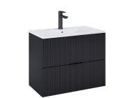 Тумба под раковину Roca Reef 80х45 см МДФ черный матовый A857955532