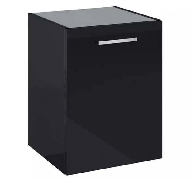 Шафка для ванної Roca Kwadro 40х38,4 см ДСП чорний глянцевий A857974351