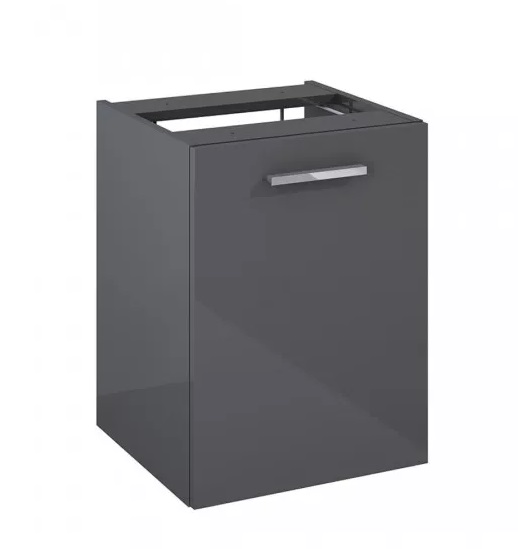 Шкафчик для ванной Roca Kwadro 40х38,4 см с корзиной ДСП антрацит глянцевый A857973153