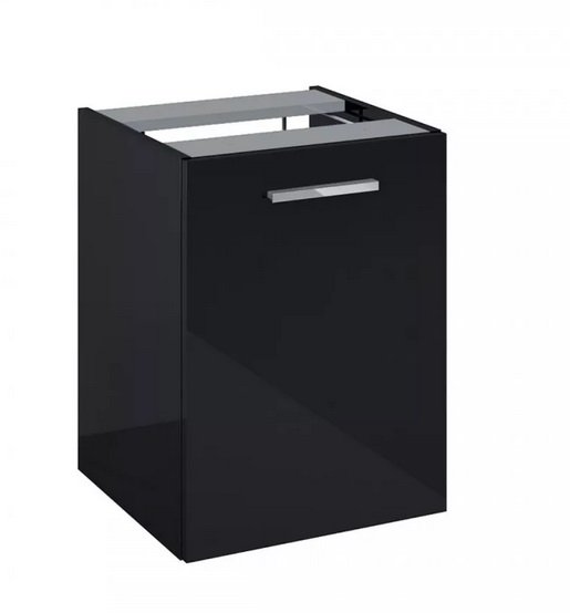 Шафка для ванної Roca Kwadro 40х38,4 см з кошиком ДСП чорний глянсовий A857973351