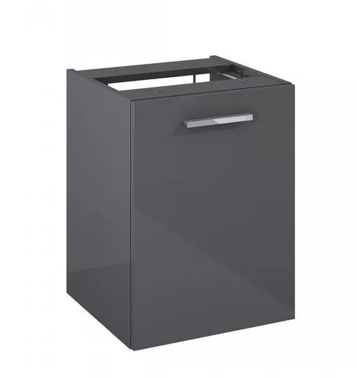 Шафка для ванної Roca Kwadro 40х38,4 см з кошиком ДСП антрацит глянцевий A857973153