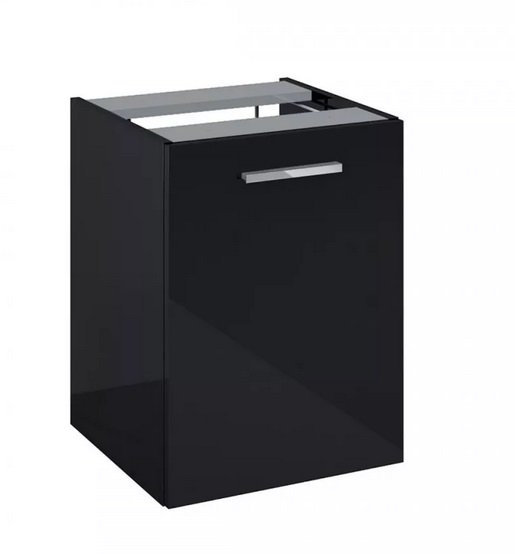 Шафка для ванної Roca Kwadro 40х38,4 см з кошиком ДСП чорний глянсовий A857973351