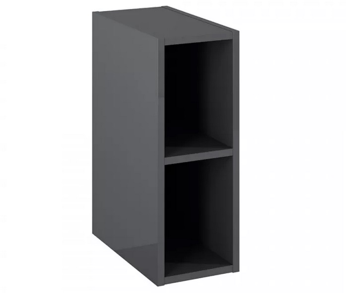 Стелаж для ванної кімнати Roca Kwadro 20х38,6 см ДСП антрацит глянцевий A857975153