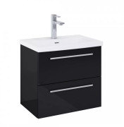 Тумба под раковину Roca Kwadro 60х38,4 см ДСП черный глянцевый A857969351