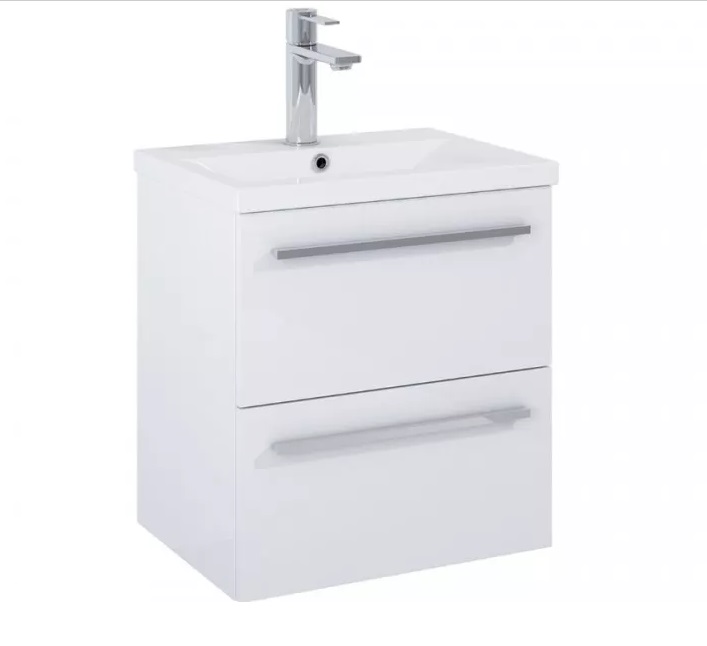 Тумба із раковиною Roca Kwadro 51х39,7 см ДСП білий глянсовий A852449806