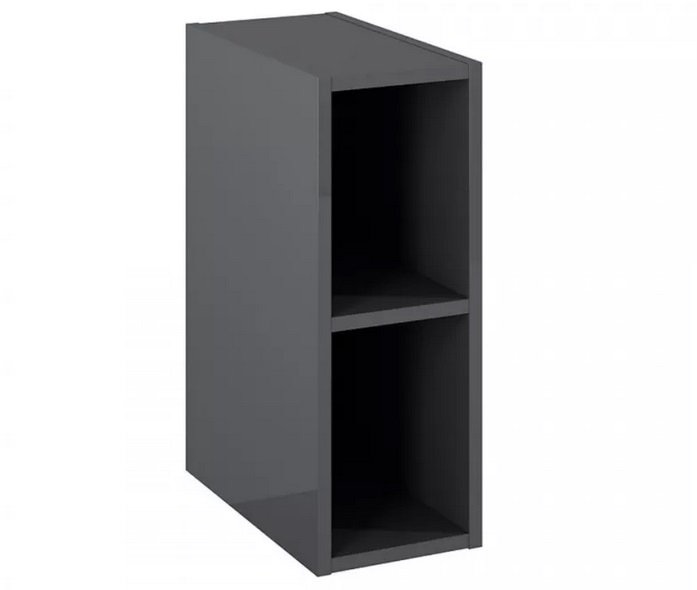 Стеллаж для ванной комнаты Roca Kwadro 20х38,6 см ДСП антрацит глянцевый A857975153