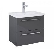 Тумба под раковину Roca Kwadro 60х38,4 см ДСП антрацит глянцевый A857969153