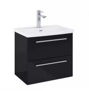 Тумба під раковину Roca Kwadro 60х38,4 см ДСП чорний глянцевий A857969351