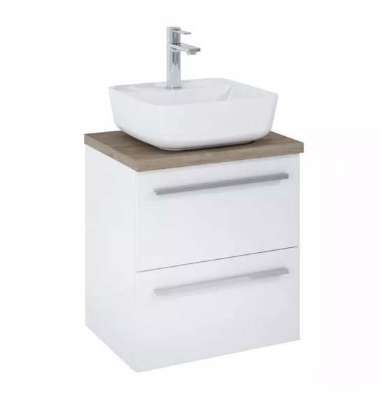 Тумба з раковиною Roca Kwadro 50,6х40 см ДСП білий глянсовий A852450806