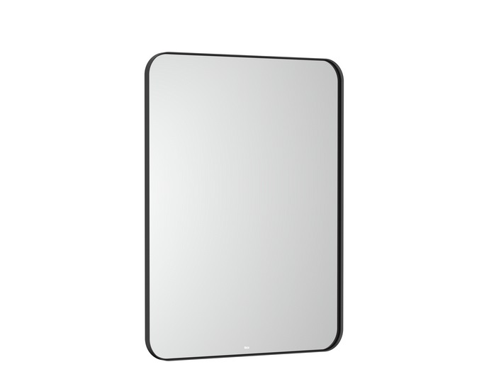 Зеркало в ванную комнату Roca Luna 60x80 см с подсветкой рама металл черный матовый A812421000