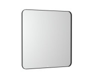 Зеркало в ванную комнату Roca Luna 80x80 см с подсветкой рама металл черный матовый A812422000