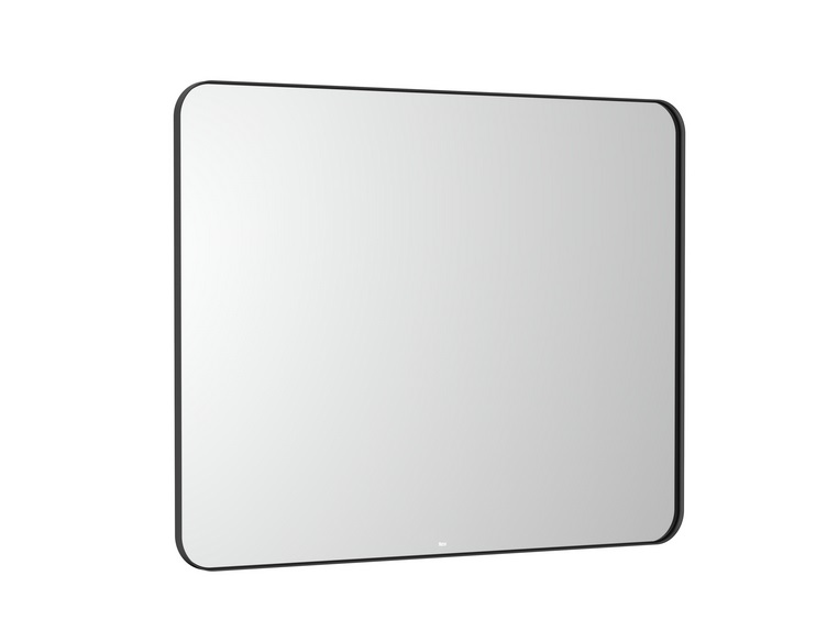 Зеркало в ванную комнату Roca Luna 100x80 см с подсветкой рама металл черный матовый A812423000