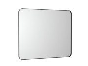 Зеркало в ванную комнату Roca Luna 100x80 см с подсветкой рама металл черный матовый A812423000
