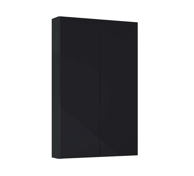 Напівпенал для ванної Roca Extra slim підвісний 50х12,6х80 см ДСП чорний глянсовий A857960351