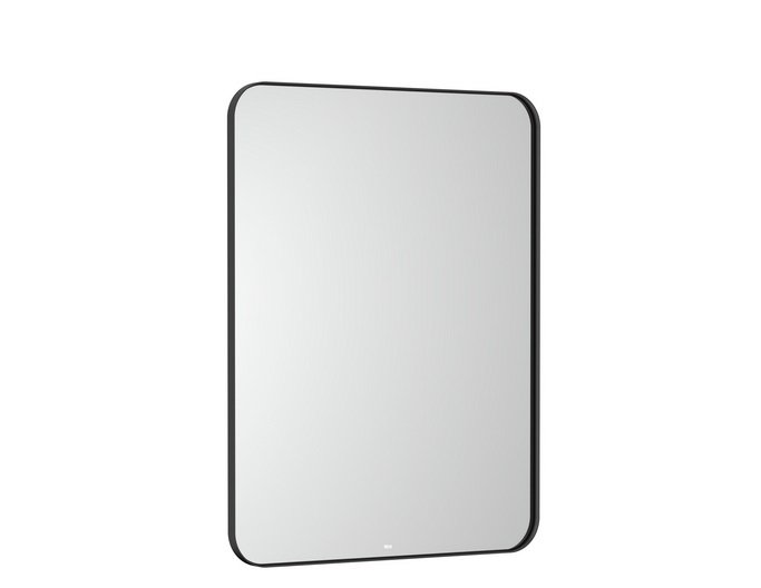 Зеркало в ванную комнату Roca Luna 60x80 см с подсветкой рама металл черный матовый A812421000