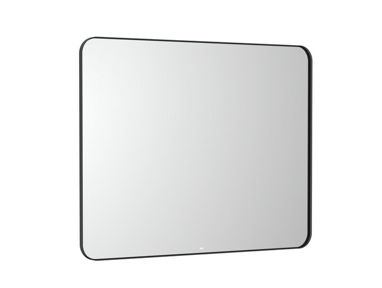 Дзеркало у ванній кімнаті Roca Luna 100x80 см з підсвіткою рама метал чорний матовий A812423000