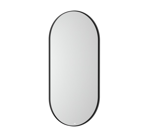 Дзеркало у ванну кімнату Roca Luna 45х90 см з підсвіткою рама метал чорний матовий A812428000