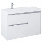 Тумба с раковиной Roca Gap Pro 100х46 см левосторонняя ДСП белый глянцевый A852062806