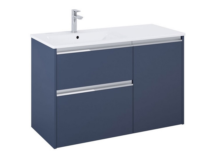 Тумба с раковиной Roca Gap Pro 100,5х46 см левосторонняя ДСП синий матовый A852061538