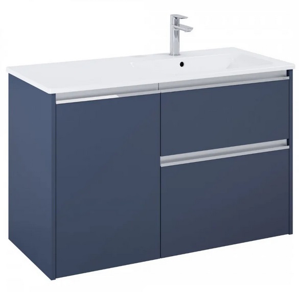Тумба с раковиной Roca Gap Pro 100,5х46 см правосторонняя ДСП синий матовый A852063538