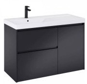 Тумба с раковиной Roca Gap Pro 100х46 см левосторонняя ДСП черный матовый A852062532
